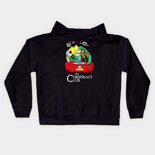 The Conspiracy Club Kids Hoodie by VectorDiariesart